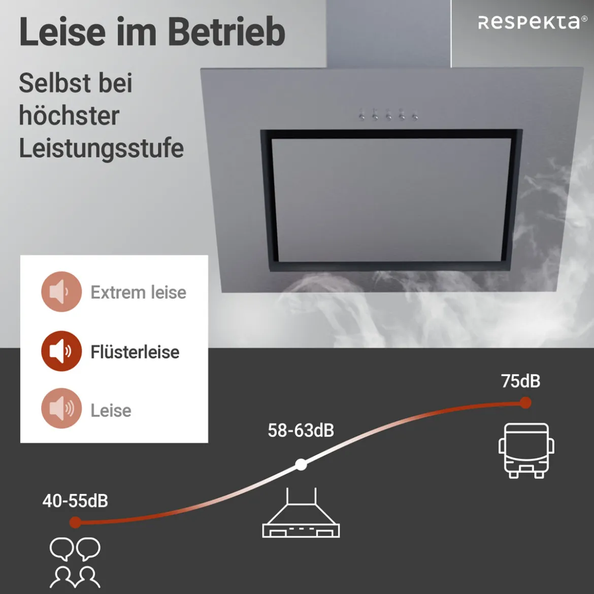 respekta Schraeghaube CH22020 IXA 60cmEdelstahl EEK B