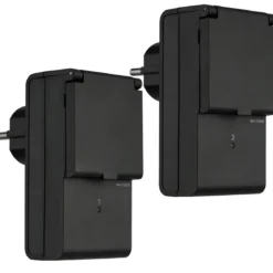 REV Ritter Funkschalt-Set außen IP44 Standard mit Fernbedienung 2+1 schwarz