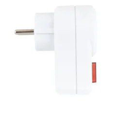 REV Ritter Steckdosenadapter mit Schalter 1fach Schutzkontakt weiß