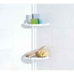 RidderTeleskop-Duscheckregal mit 4 Ablagen 130-260 cm weiß