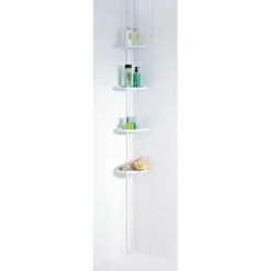 RidderTeleskop-Duscheckregal mit 4 Ablagen 130-260 cm weiß