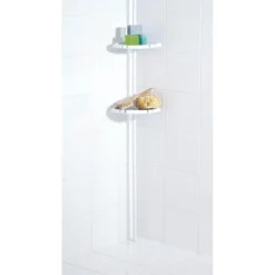 RidderTeleskop-Duscheckregal mit 4 Ablagen 130-260 cm weiß