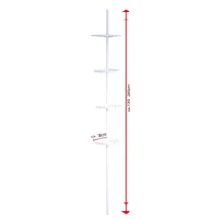 RidderTeleskop-Duscheckregal mit 4 Ablagen 130-260 cm weiß