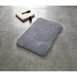 RidderTeppich Chic 60 x 90 cm grau Polyester-Microfaser