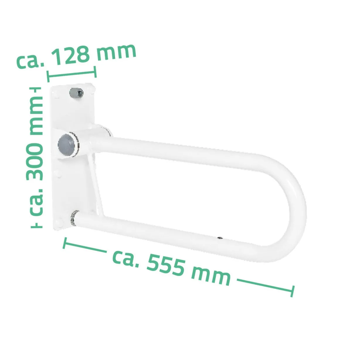RidderWC-Aufstehbügel 55,5 cm klappbar weiß