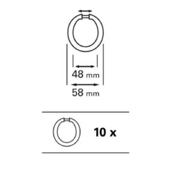 Ringe f. Spannstange 5,8/4,8 transparent