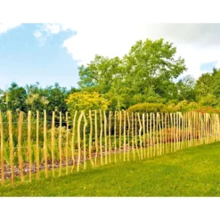 Rollzaun Natur 90x500 cm, Staketen 90 cmhoch, 500 cm lang