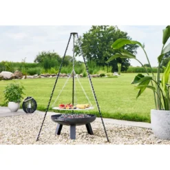 Rothmann Dreibein fuer Feuerschalen Dm.60cm massives Stahlgestell Grillfl. 58cm