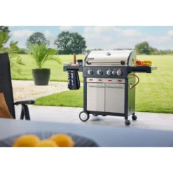 Rothmann Gasgrillwagen Oregon 4 TurboPlus, 4-Brenner mit SK