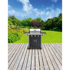Rothmann Gasgrillwagen Ottawa 3 Brenner je 3,2 kW gusseisernes Grillrost