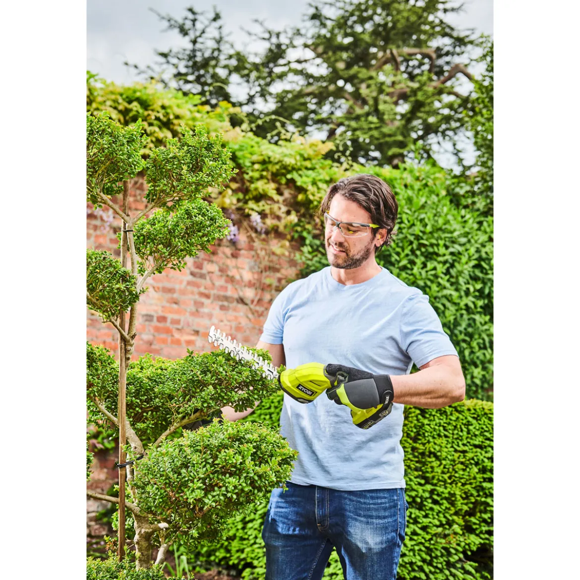 Ryobi Akku-Gras und Strauchenschere RY18GSA-0