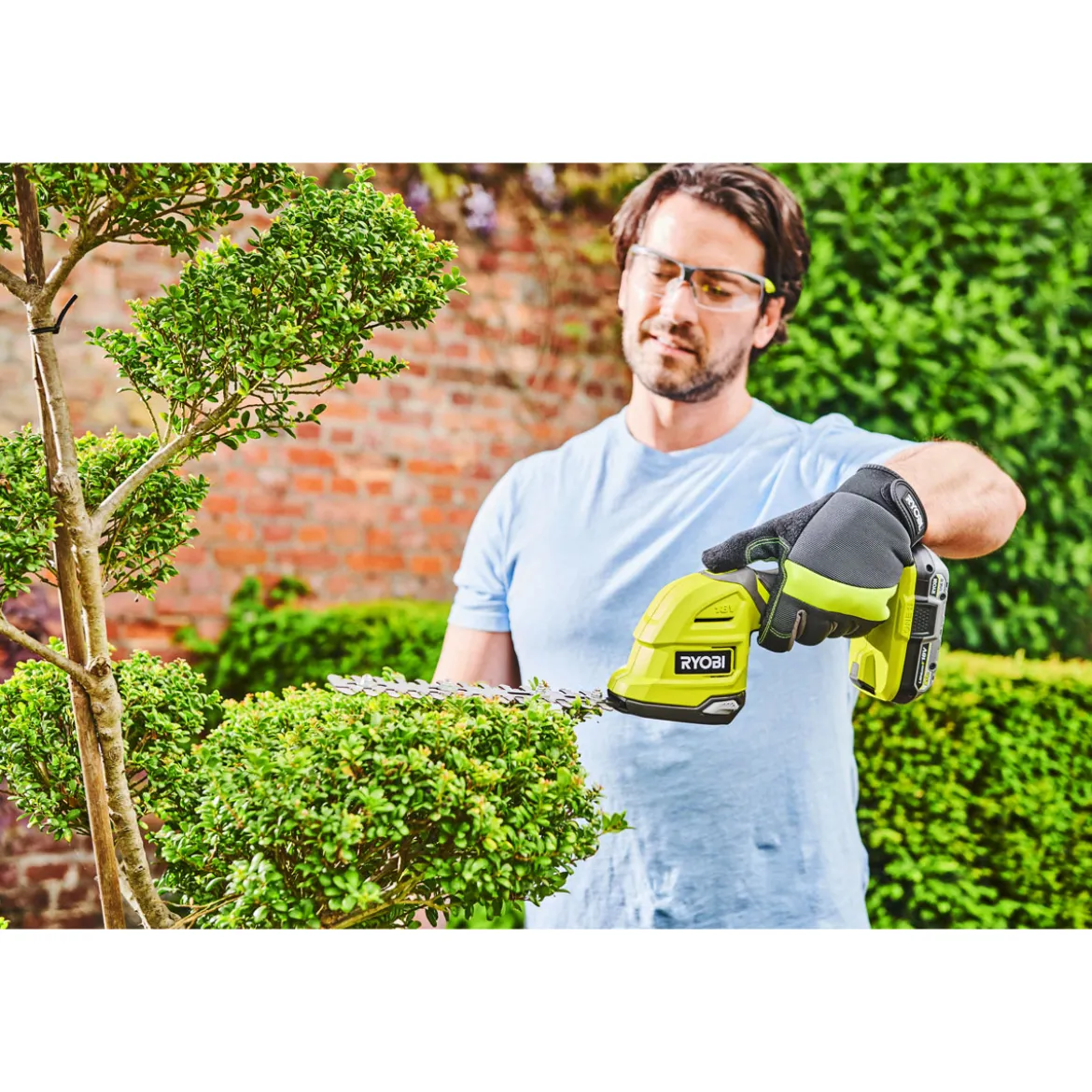 Ryobi Akku-Gras und Strauchenschere RY18GSA-0