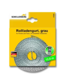 Schellenberg Gurtband Mini 14 mm / 12 m grau