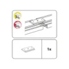 Schienenverbinder für 3lfg Schine silber