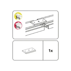Schienenverbinder für 3lfg Schine silber