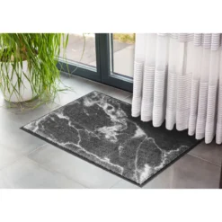 Schöner Wohnen Farbe Schmutzfangmatte Miami marmor/grau 67 x 100 cm