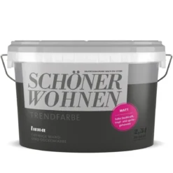 Schöner Wohnen Farbe Trend Wandfarbe Luna matt 2,5 L