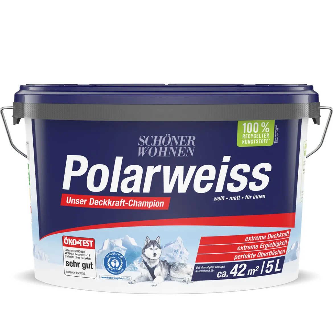 Schöner Wohnen Farbe Wand- und Deckenfarbe Polarweiß 5 L