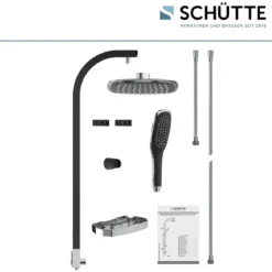 Schütte Überkopfbrause-Set Madagaskar schwarz