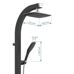 Schütte Überkopfbrause-Set Madagaskar schwarz