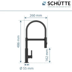Schütte Küchenarmatur Miami schwarz matt