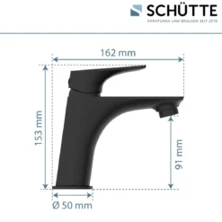Schütte Waschtischarmatur Boston schwarz
