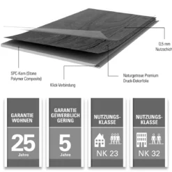 SPECHT SPC Vinyl Ambiente Fliese Alaska610x304,8x4,8mm NS 0,5