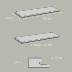 SPECHT SPC Vinyl Ambiente Fliese Paris610x304,8x4,8mm NS 0,5