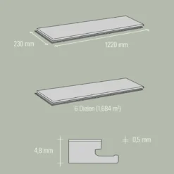 SPECHT SPC Vinyl Ambiente Goldeiche d.1220x230x4,8mm NS 0,5