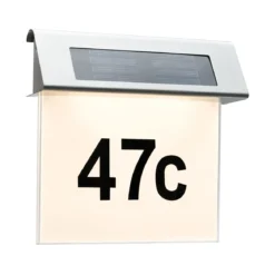 Special Solar Hausnummernleuchte 0,2WEdelst./Weiss Edelstahl/Acryl IP44