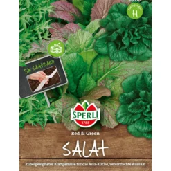 Sperli Asia-Salatmischung Red und Green 5 m Saatband