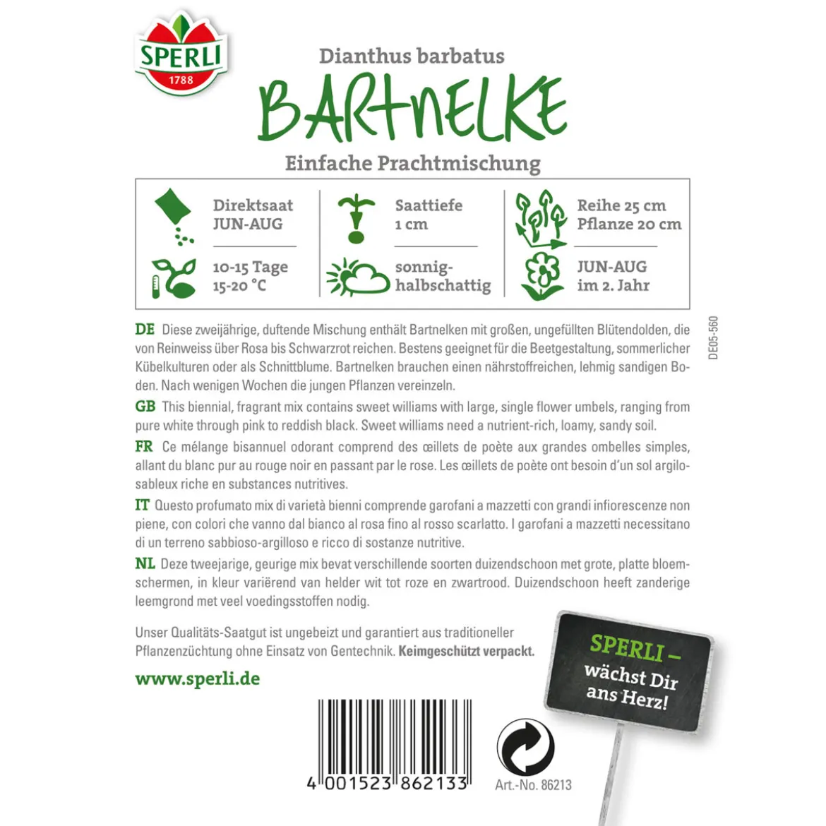 Sperli Bartnelken Prachtmischung