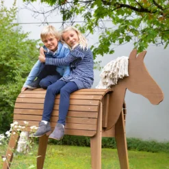Spielpferd teak 64 x 123 x 151 cm