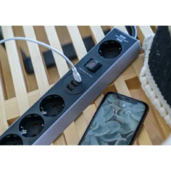 Steckdosenleiste 5-fach 2xUSB, 1xUSB-CQuickCharge