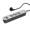 Steckdosenleiste GREENLINE silber/anthrazit