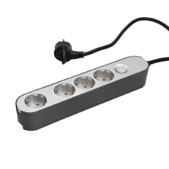 Steckdosenleiste GREENLINE silber/anthrazit