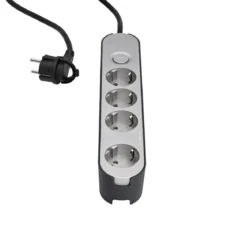 Steckdosenleiste GREENLINE silber/anthrazit