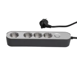 Steckdosenleiste GREENLINE silber/anthrazit