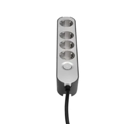 Steckdosenleiste GREENLINE silber/anthrazit