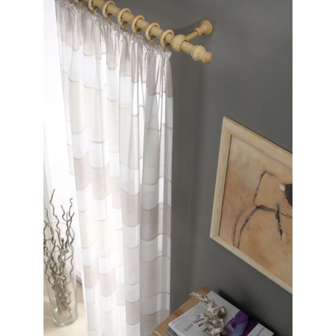 Stilgarnitur Lugano 28mm natur 120 cm