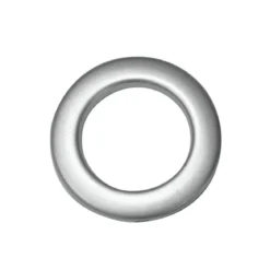 Stoffoese 55/35 mm silber matt 10er