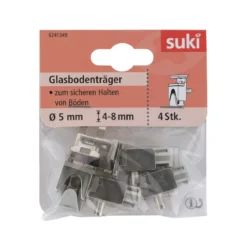 Suki Bodenträger Stahl/Kunststoff Durchmesser 0,5 x 0,8 cm vernickelt 4 Stück
