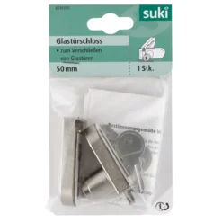 Suki Glastürschloss vernickelt für Ecktüren