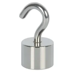 Suki Topfmagnet Neodym mit Schraubhaken M5 Ø 20 x 41 mm, silber