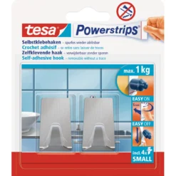 Tesa Haken Powerstrips Small Rechteckig Metall