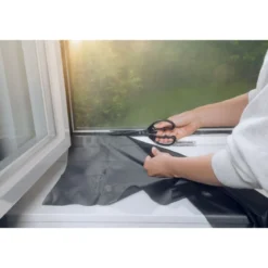 Tesa IS Pollen- & Insektengitter für bodentiefe Fenster, anthrazit, 1,2x2,4m