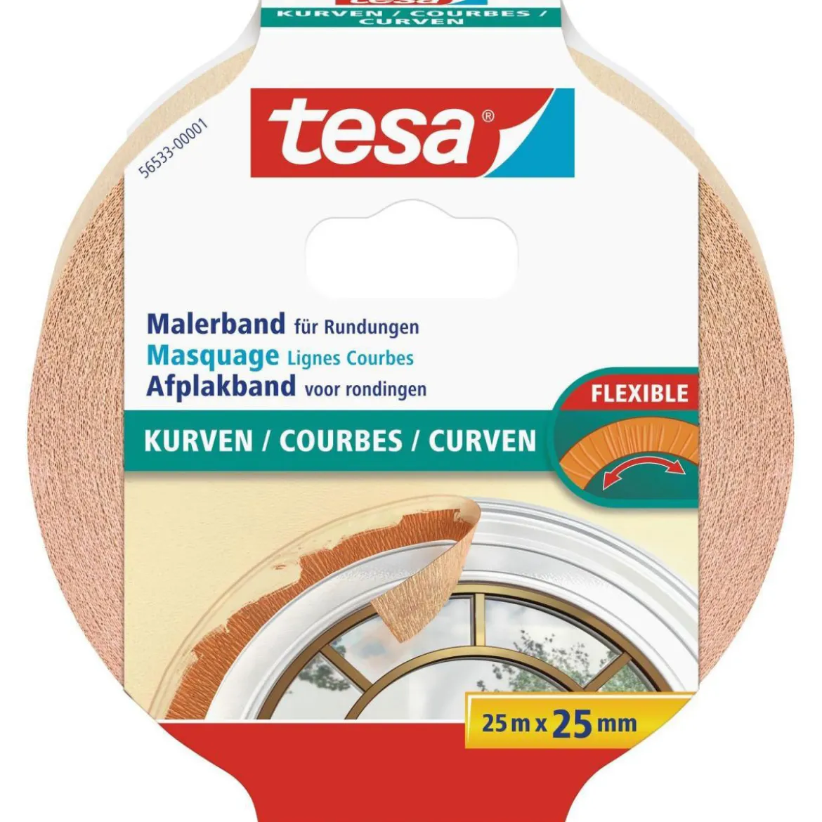 Tesa Maler-Krepp Flexible 25 m 25 mm