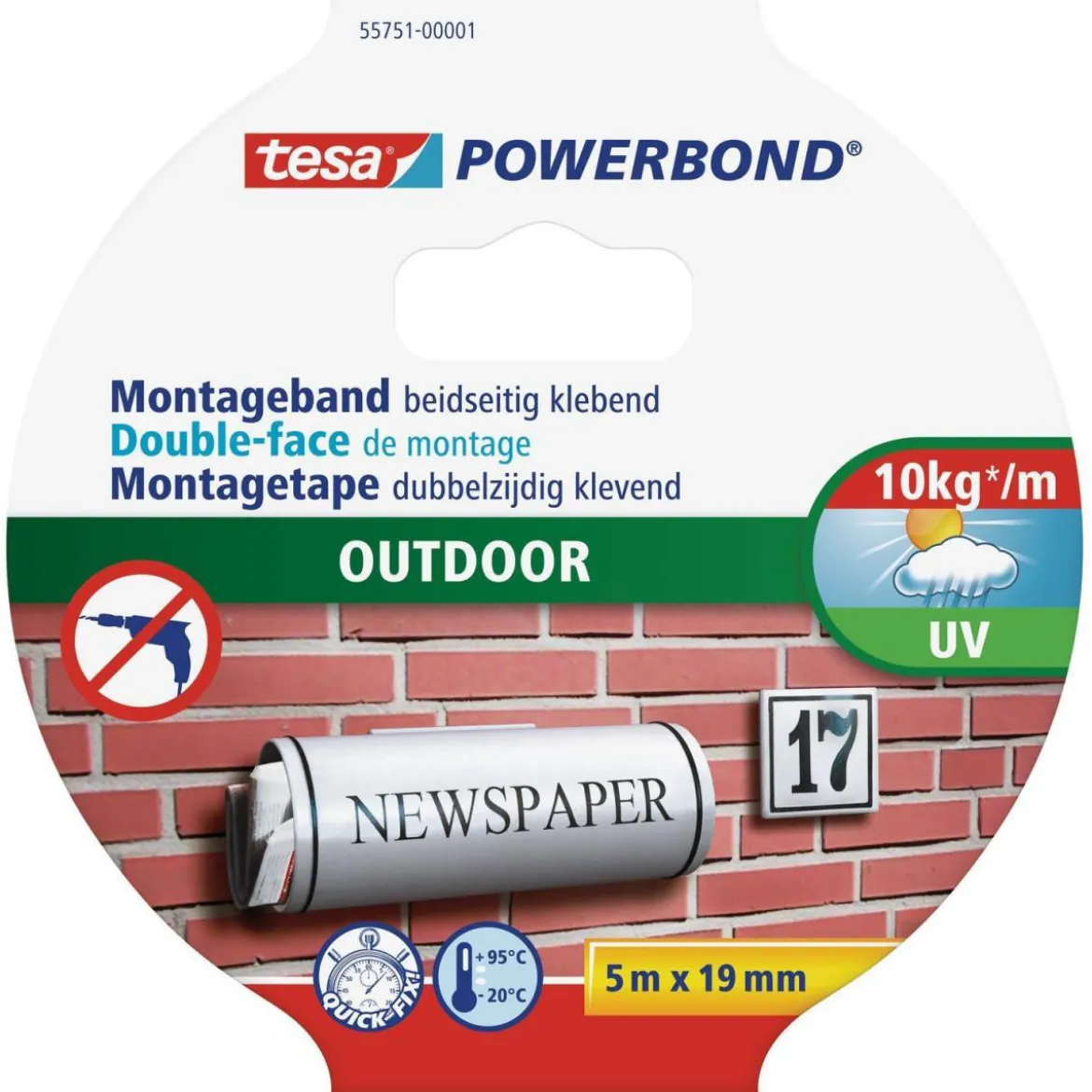 Tesa Powerbond 1,5mx19 mm