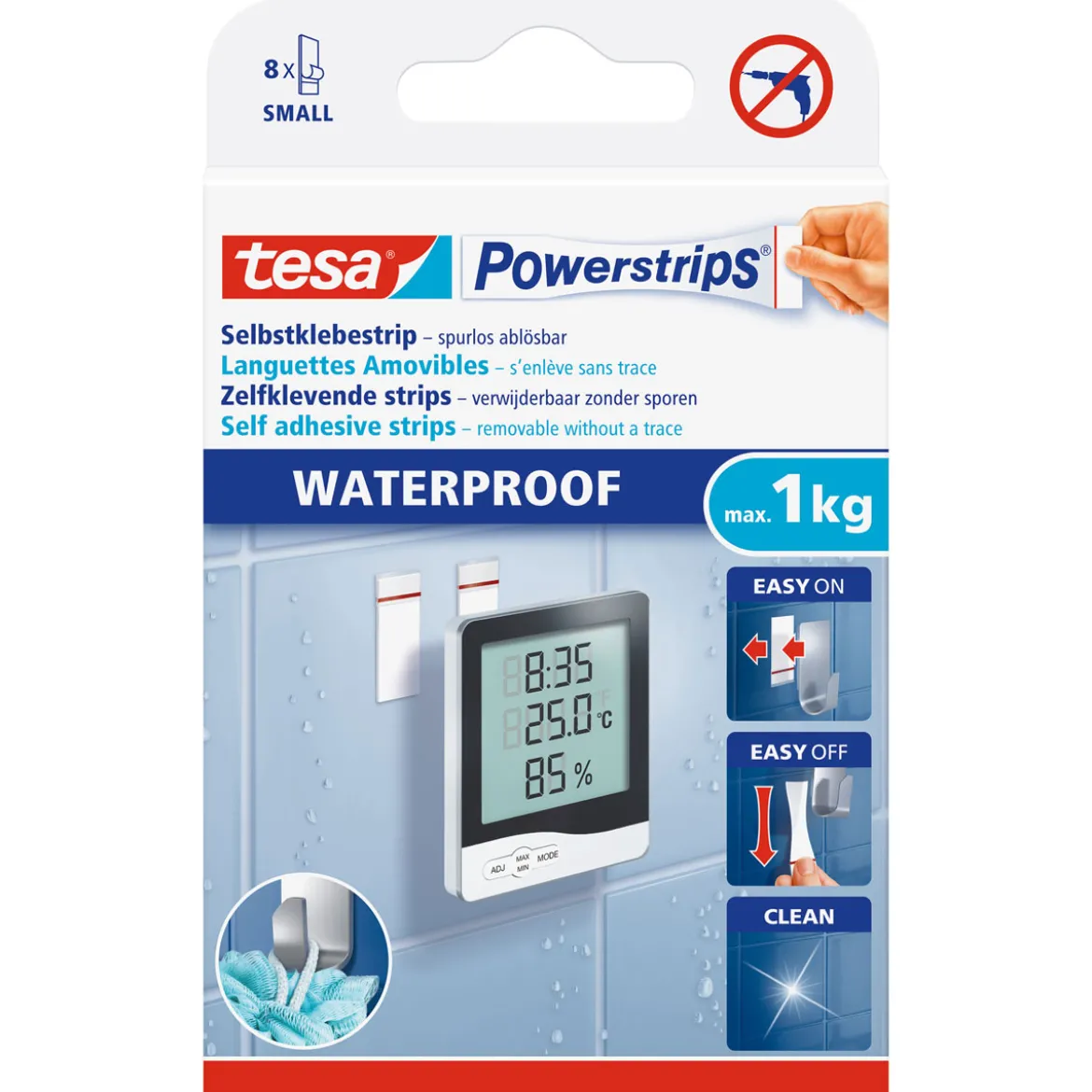 Tesa Powerstrips Waterproof Small