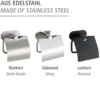 Toilettenpapierhalter mit Deckel OreaMatt Turbo-Lock Edelstahl